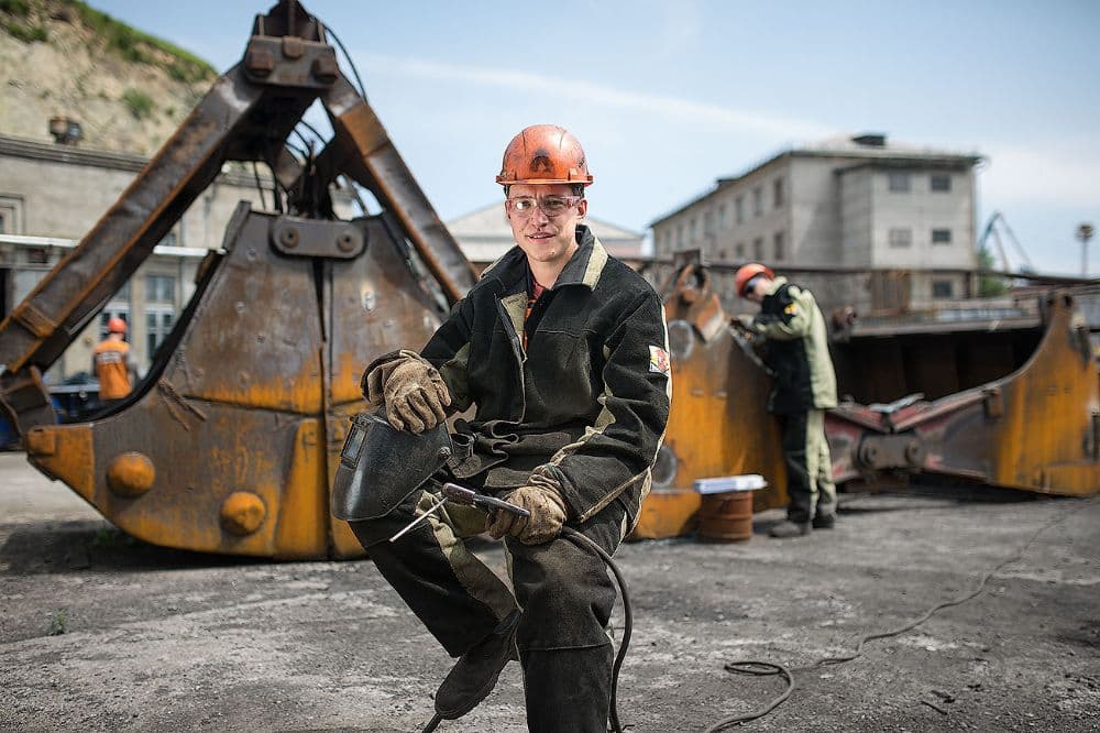 Ouvrier sur un chantier