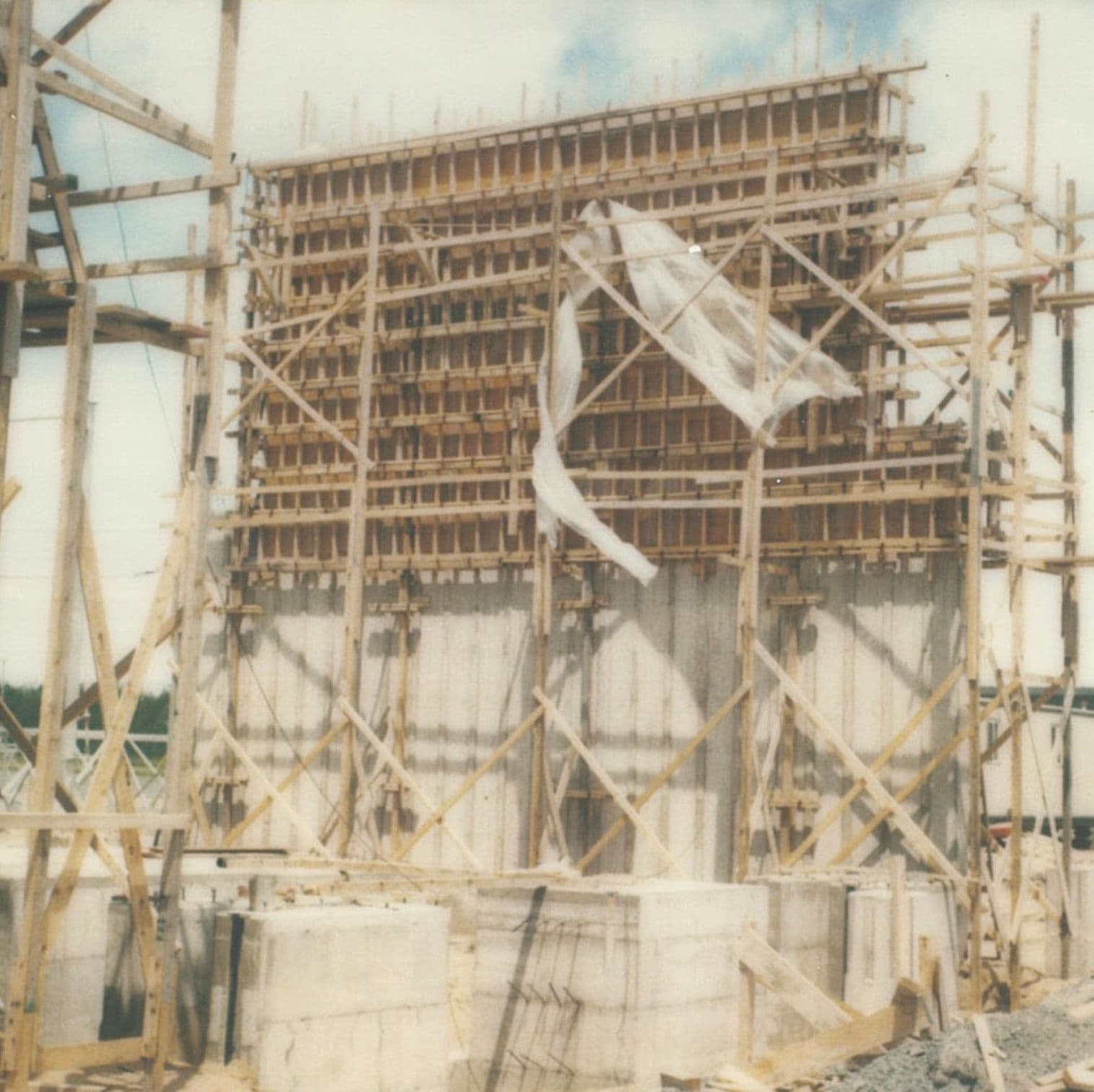 Chantier du poste électrique de Nicolet, l’un des premiers projets en génie civil de Construction Sorel, aujourd’hui CSL.