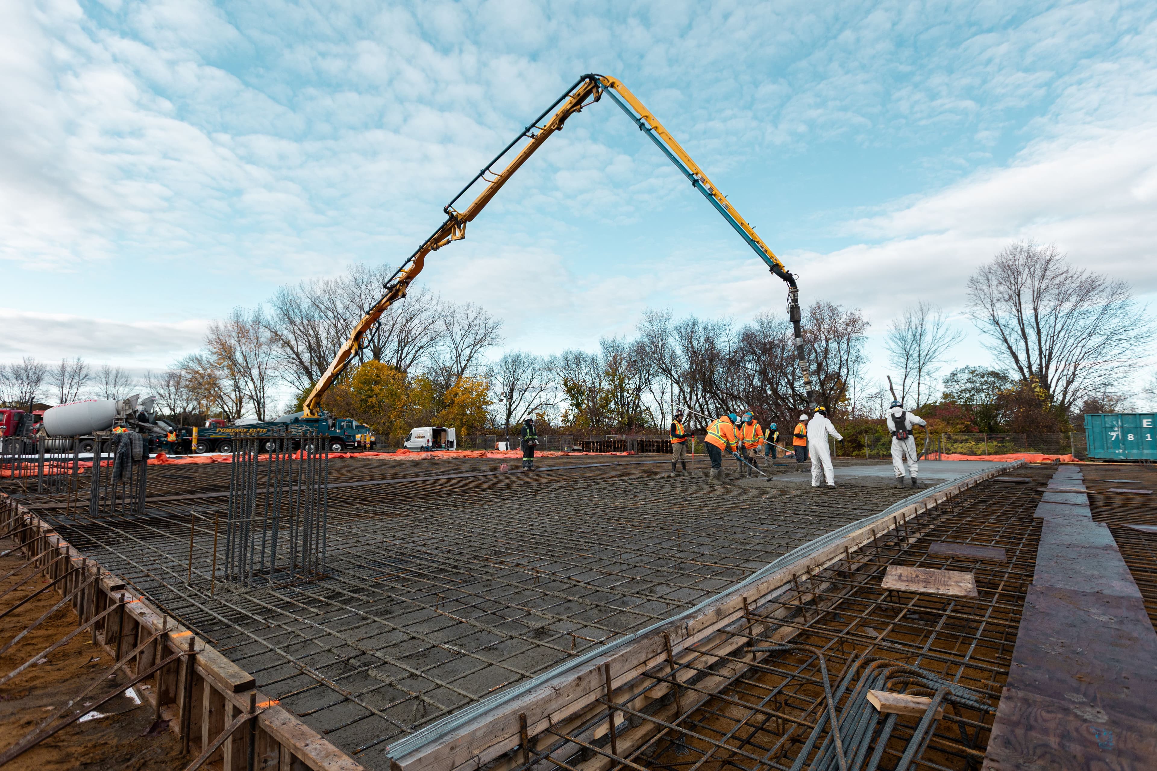 Vue aérienne d'un chantier