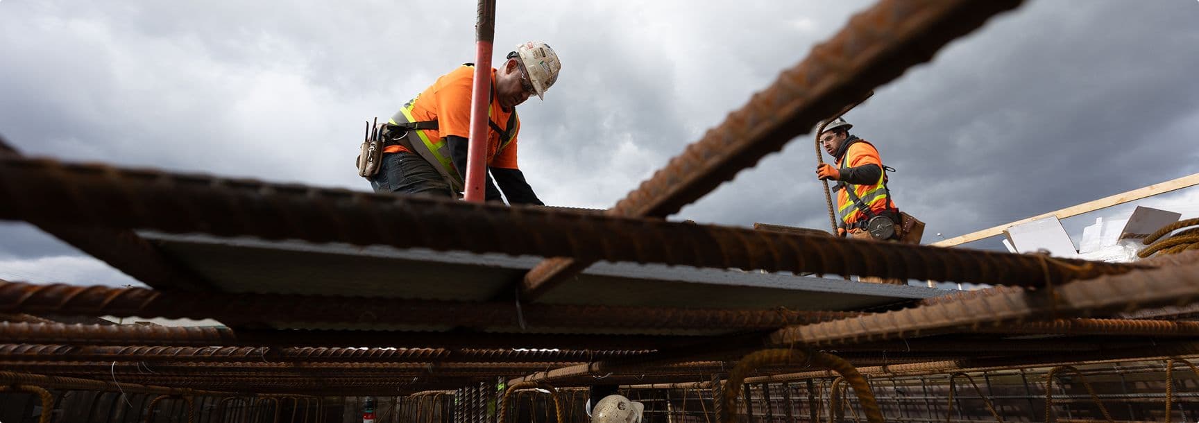 Image aérienne d'un chantier de construction