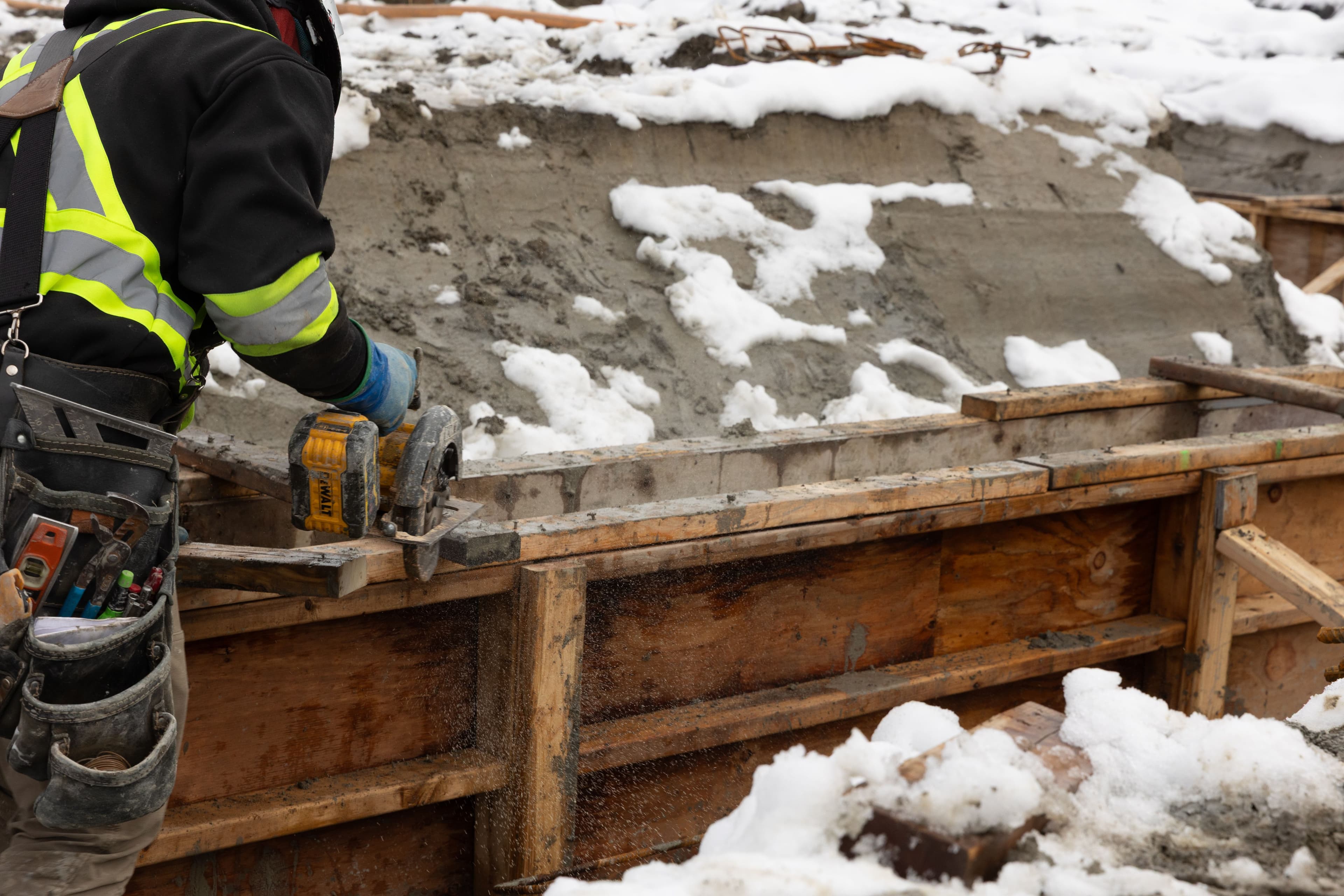 Vue aérienne d'un chantier