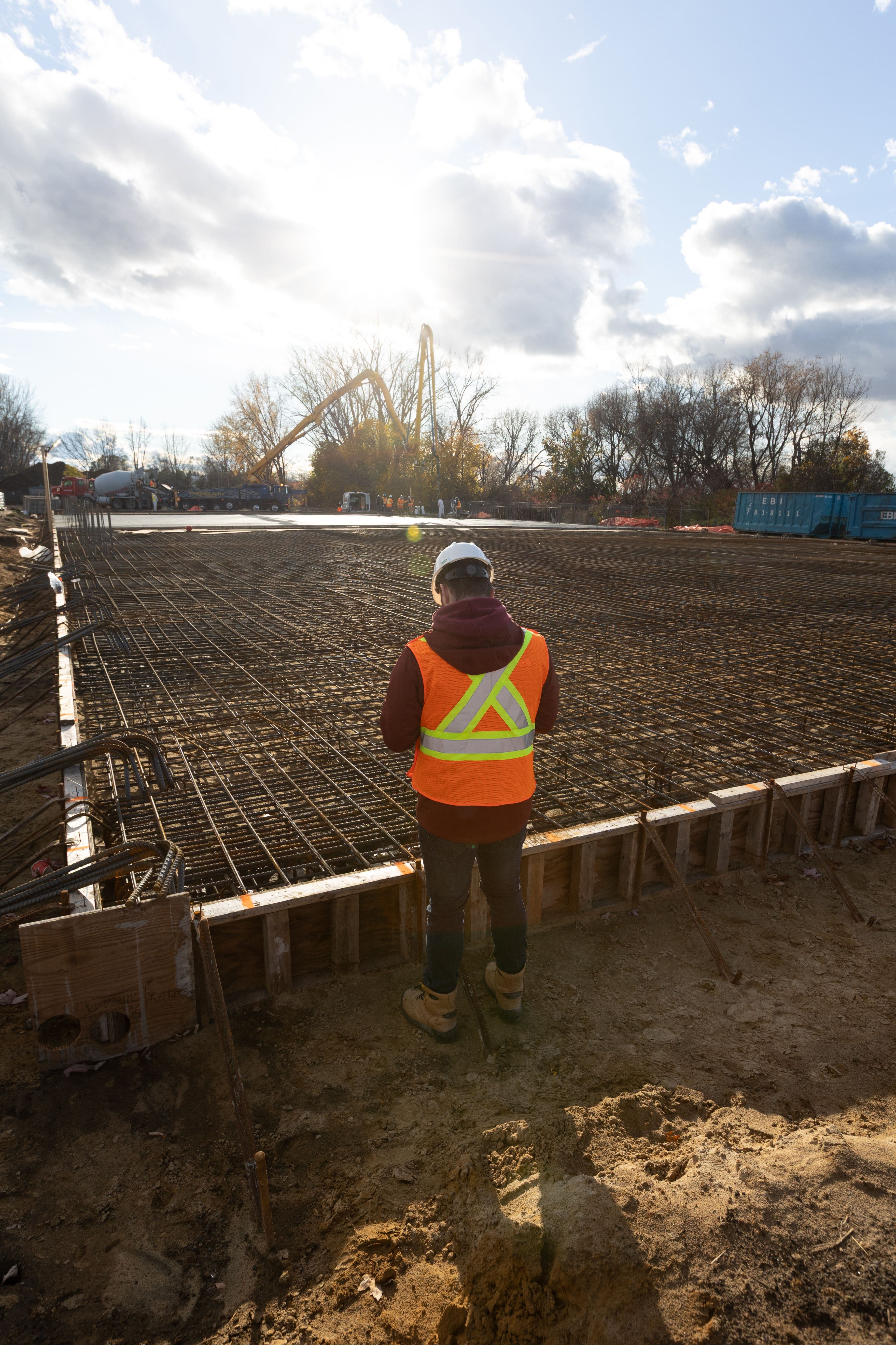 Équipe d'inspection sur un chantier