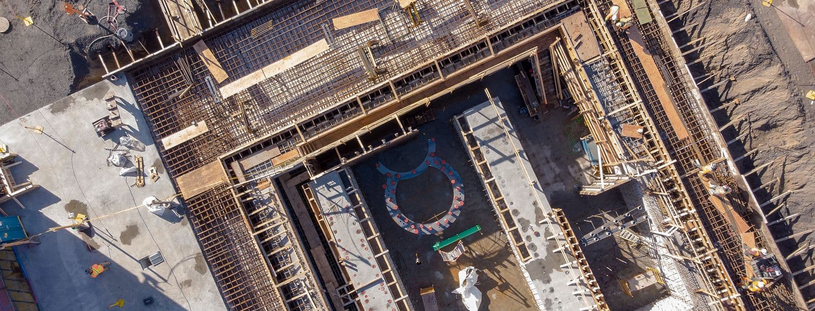 Vue aérienne d'un chantier
